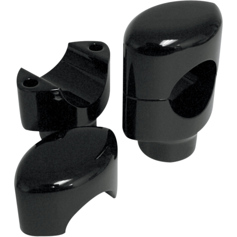 DRAG SPECIALTIES 1.5" BUFFALO RISERS BLK 0602-0466