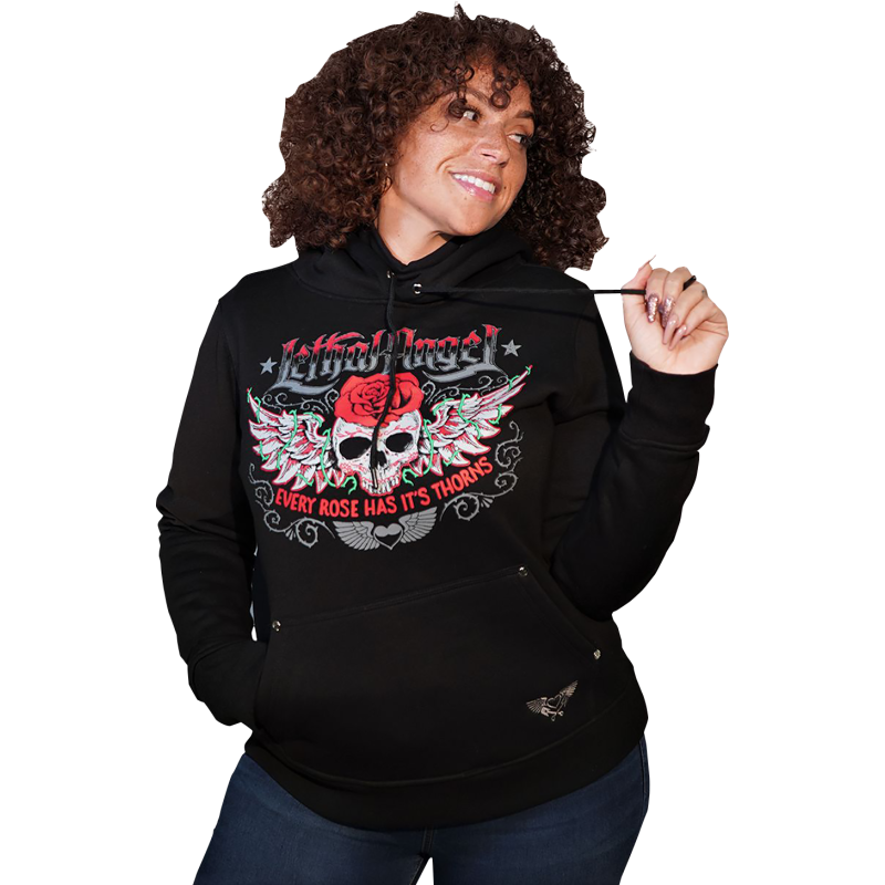LETHAL THREAT HOODY WM PULOV THRN BK SM HD84071S