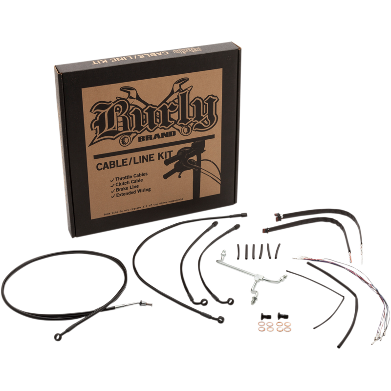 BURLY BRAND CONTROL KIT - 16" APE HANGER HANDLEBARS - ABS B30-1180