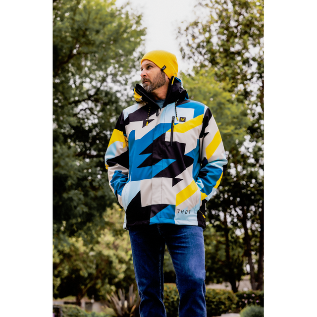 THOR TOUR BRAVE JACKET BL/YL 2XL 2920-0821