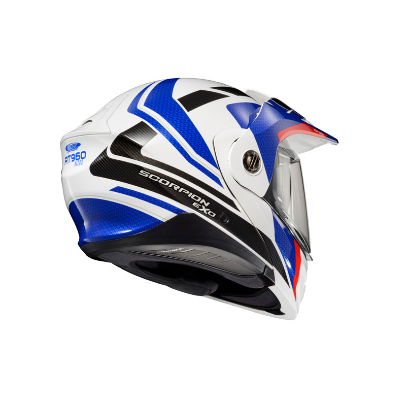 SCORPION EXO-AT960 HICKS WHITE/BLUE 2X DOT-ECE 96-1167