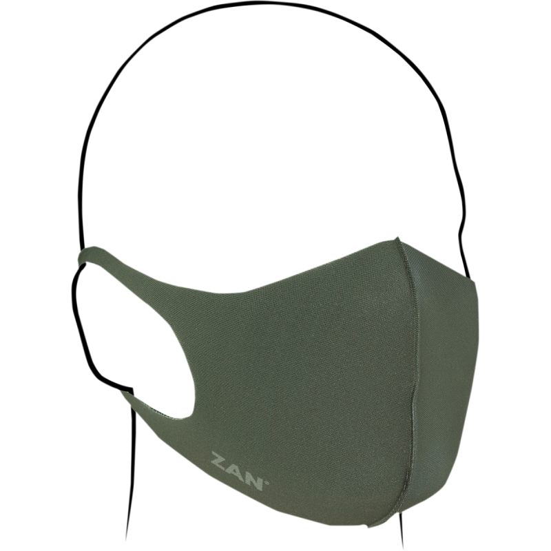 ZAN HEADGEAR LIGHTWEIGHT FACE MASK 2-PACK OLIVE/BLACK FMLW200