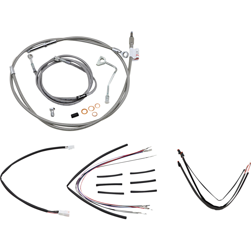BURLY BRAND HANDLEBAR CABLE/BRAKE LINE KIT - COMPLETE - 18" APE HANGER H B30-1160