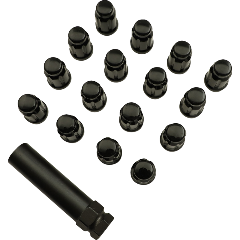 MOOSE UTILITY DIVISION 12MM X 1.5 BLACK LUG NUT SPLINED (16) W/LUG NUT KEY SPMO3807BL4
