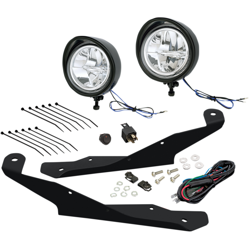 SHOW CHROME 3 1/2" FOCUS DRIVING LIGHT KIT KT 41-402BK