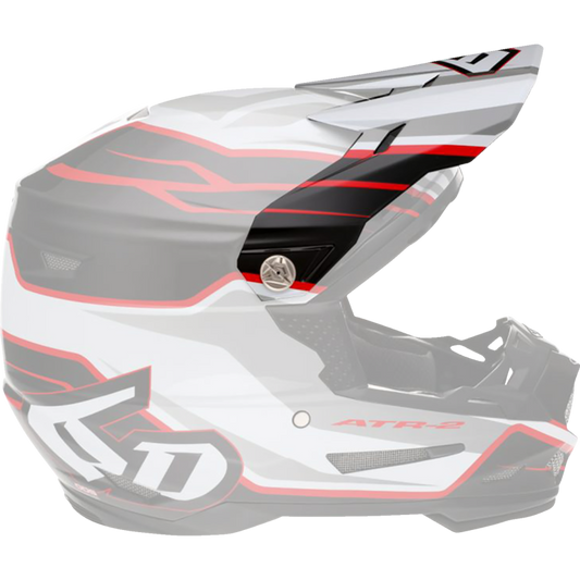 6D HELMETS VISOR ATR2 PHASE WT-RD 72-6099
