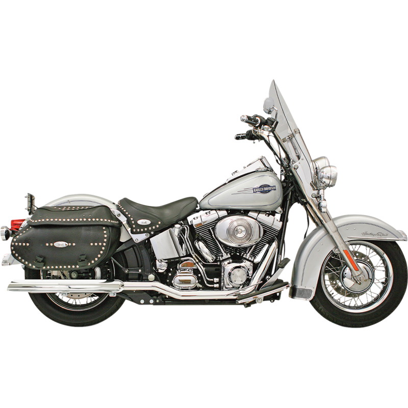 BASSANI XHAUST 07-17 FLST/FXST POWER CURVE HEADERS CHR SFT-212