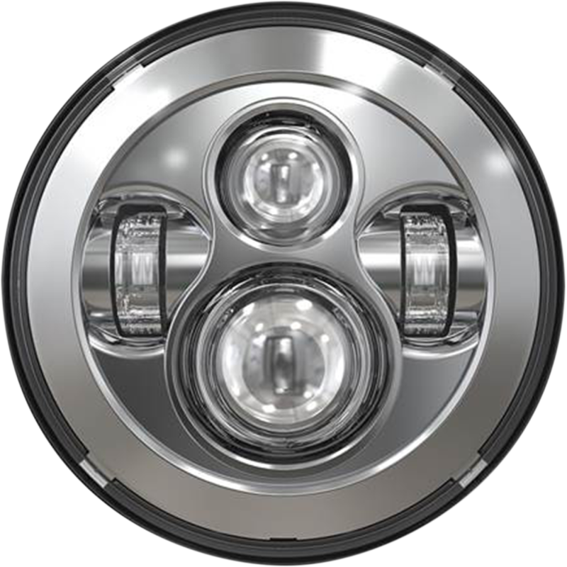 SPEED DEMON 45W - 7" MOTORCYCLE HEADLIGHT - CHROME W/DRL HALO - DOT 10-20216