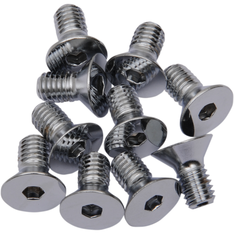 DRAG SPECIALTIES FLAT HD SCREW(10)3/8-16*3/4 CY-CHROME MPB584