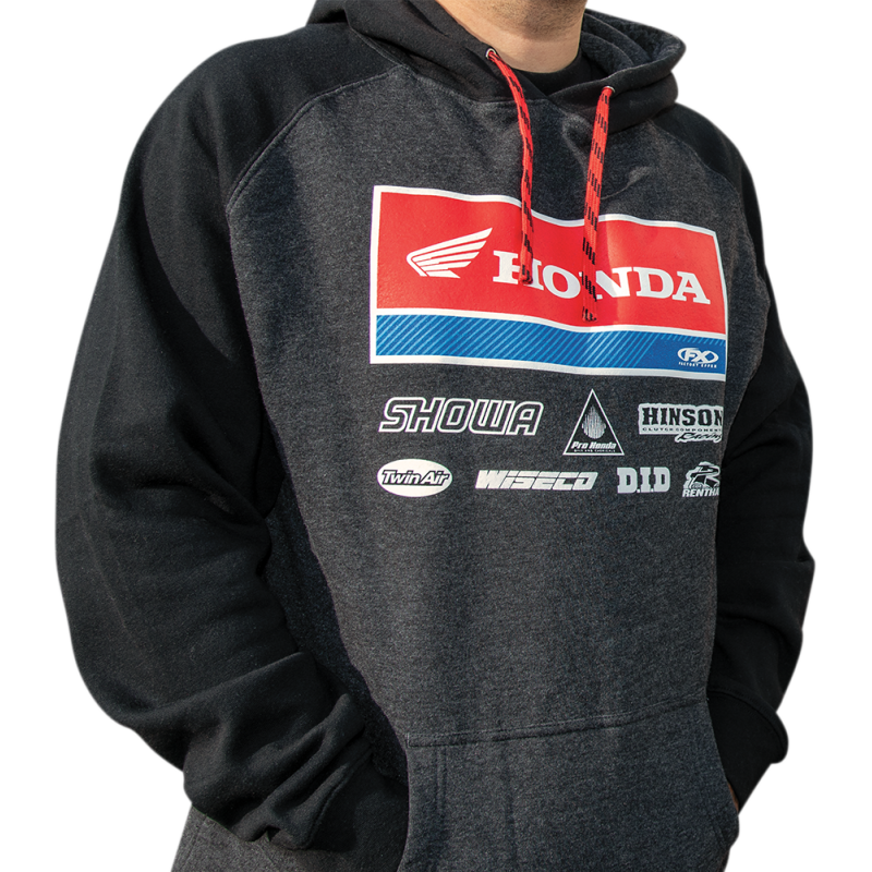 FACTORY EFFEX-APPAREL HOODY HON RACE21 CH/BK LG 24-88324