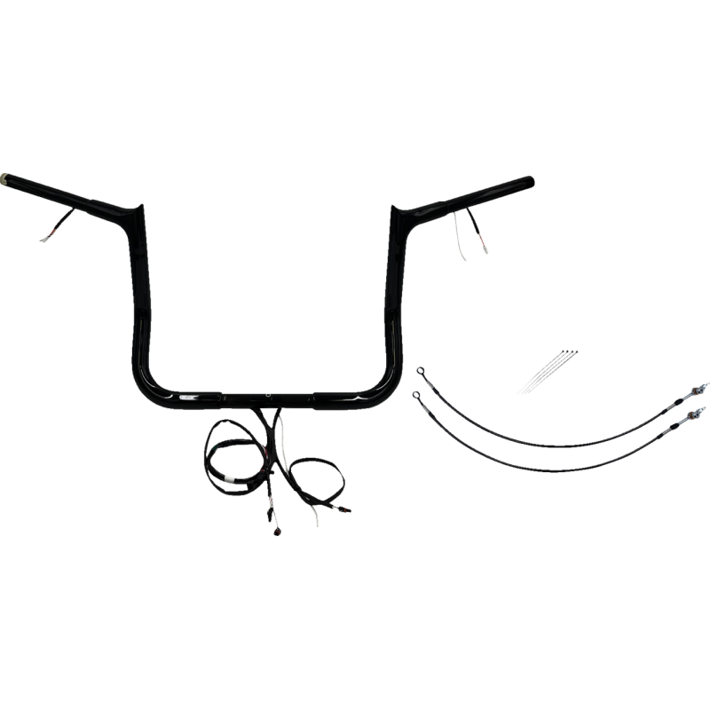 FAT BAGGERS INC HANDLEBAR KIT - POINTED TOP - 12" - BLACK 902212-B