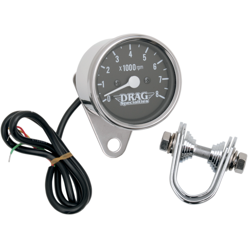 DRAG SPECIALTIES 2.4" ELECT TACHOMETER BLK 2211-0104