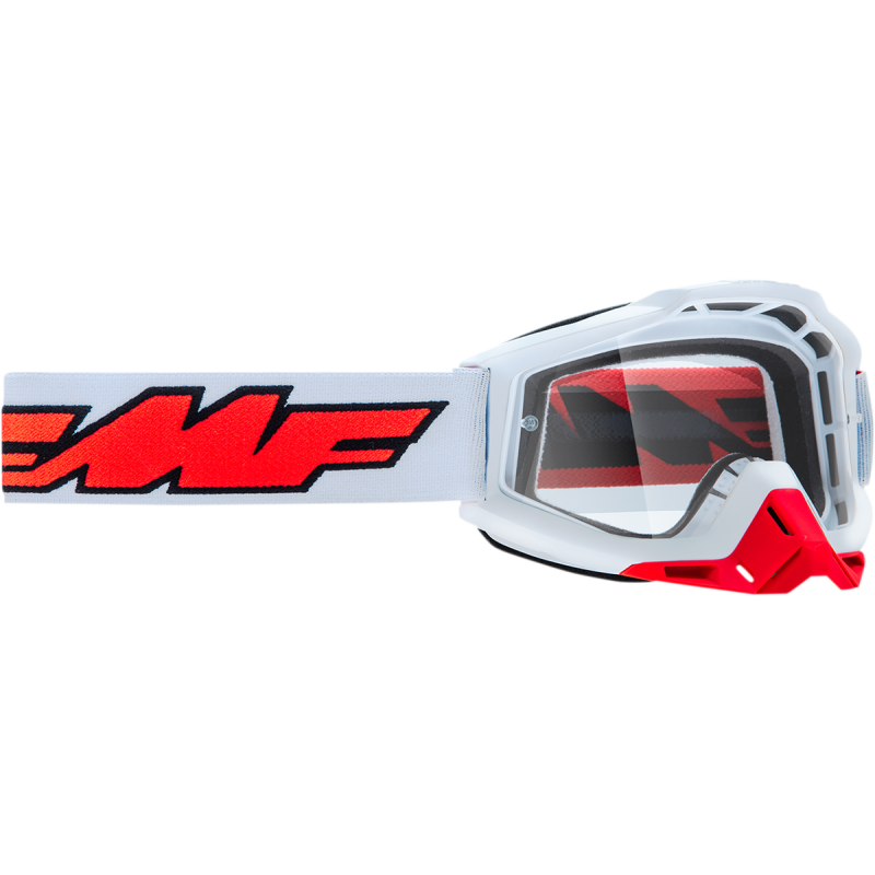 FMF FMF POWERBOMB GOGGLE ROCKET WHITE - CLEAR LENS F-50036-00004