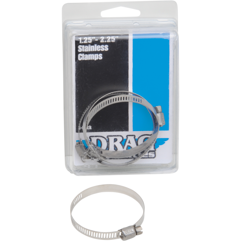 DRAG SPECIALTIES S/STEEL WORM CLAMP 1.25-2.25" (4PK) 114-6228