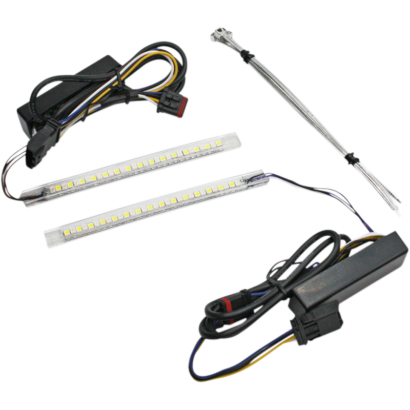 CUSTOM DYNAMICS 14-19 FLHT LIGHT FAIR VENT TRIM AMB/WHT CDVENT-TF-AWKIT