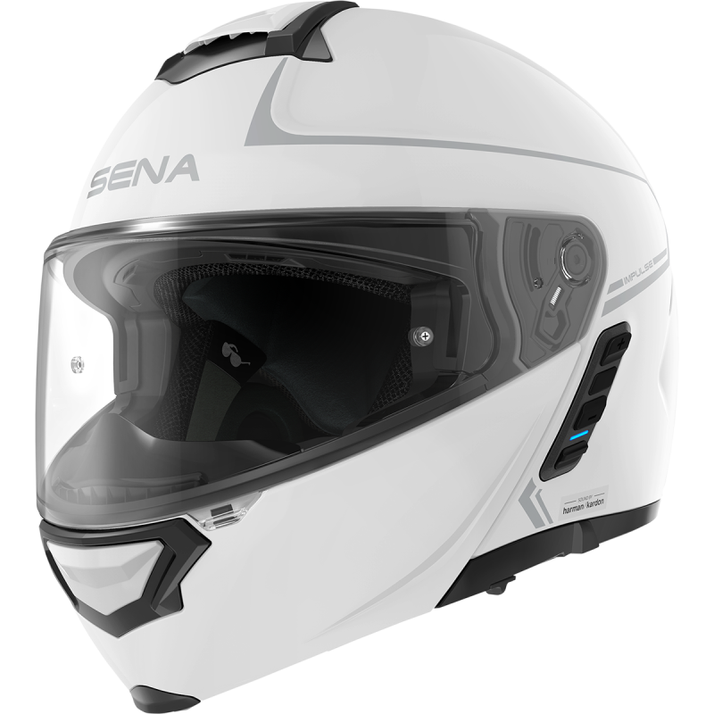 SENA IMPULSE SMART HELMET FLIP-UP GLOSSY WHITE M SIZE DOT IMPULSE-GW00M1