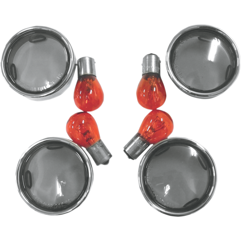 DRAG SPECIALTIES SMOKE LENSES KIT F/DEUCE T/S LIGHTS (4) 2020-0392