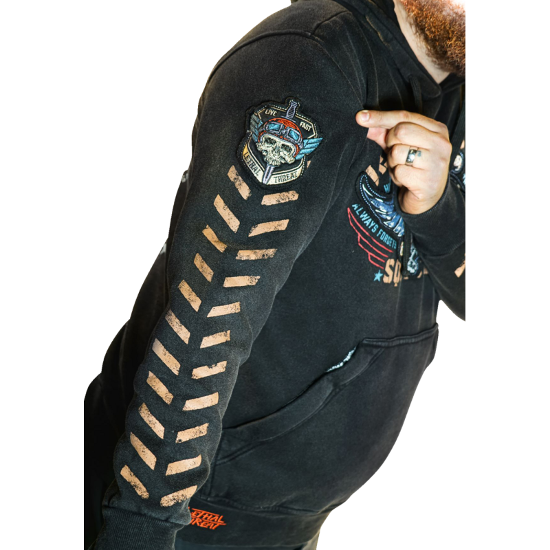 LETHAL THREAT HOODY FIGHT FLIGHT BK 4XL HD84076-4XL