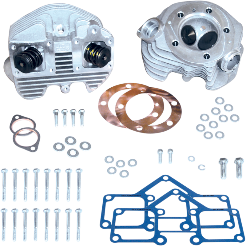 S&S CYCLE 66-78 B/T SINPLUG NAT 3.5" CYL HEADS PR 90-1496