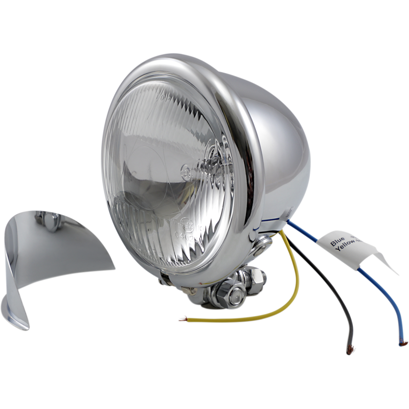 DRAG SPECIALTIES 4-1/2" SPOTLAMP W/ VISOR HALOGEN (EA) DS-280055