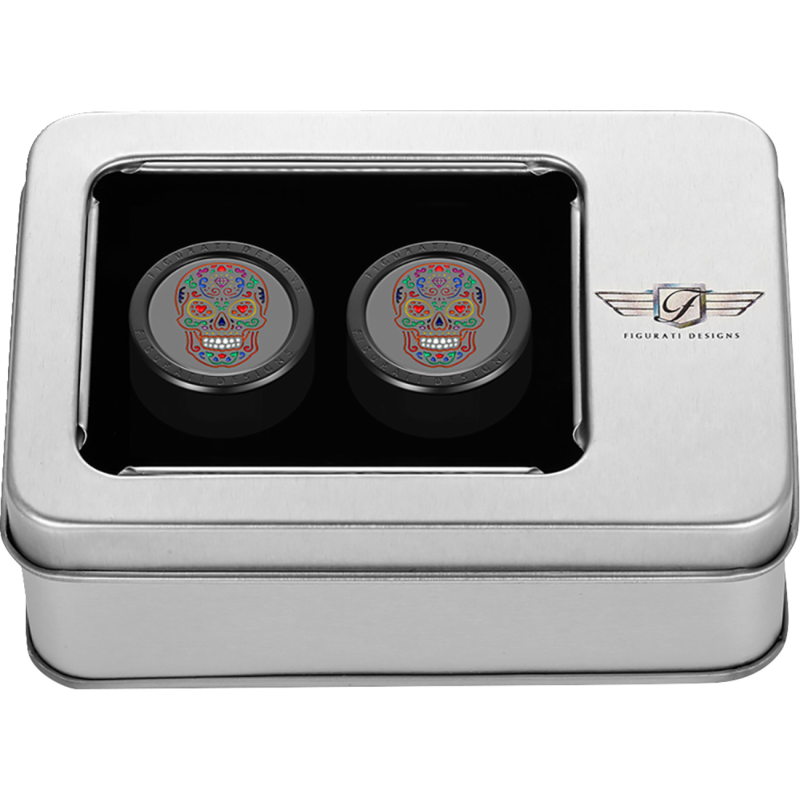 FIGURATI DESIGNS ND MAG DOCKING COVERS BLACK WITH SUGAR SKULL-27.2X32MM FD30-DC-27.2/32-BLK
