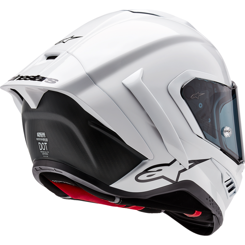 ALPINESTARS (ROAD) S-R10 SOLID HELMET WHT GLS/BLK MT XS 8200124-2170-XS