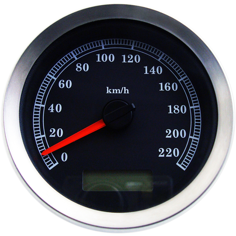 DRAG SPECIALTIES SPEEDOMETER BLK KPH 4"04- 83101B