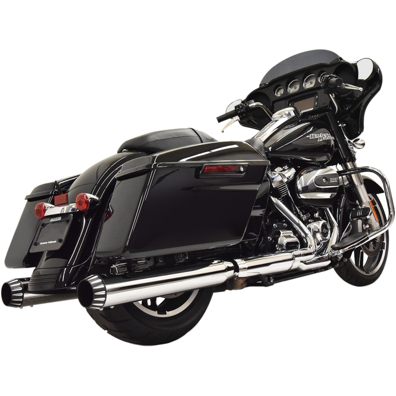 BASSANI XHAUST 17-UP FL MUFFLERS 4" QNT CHR/BLK 1F72QNT5