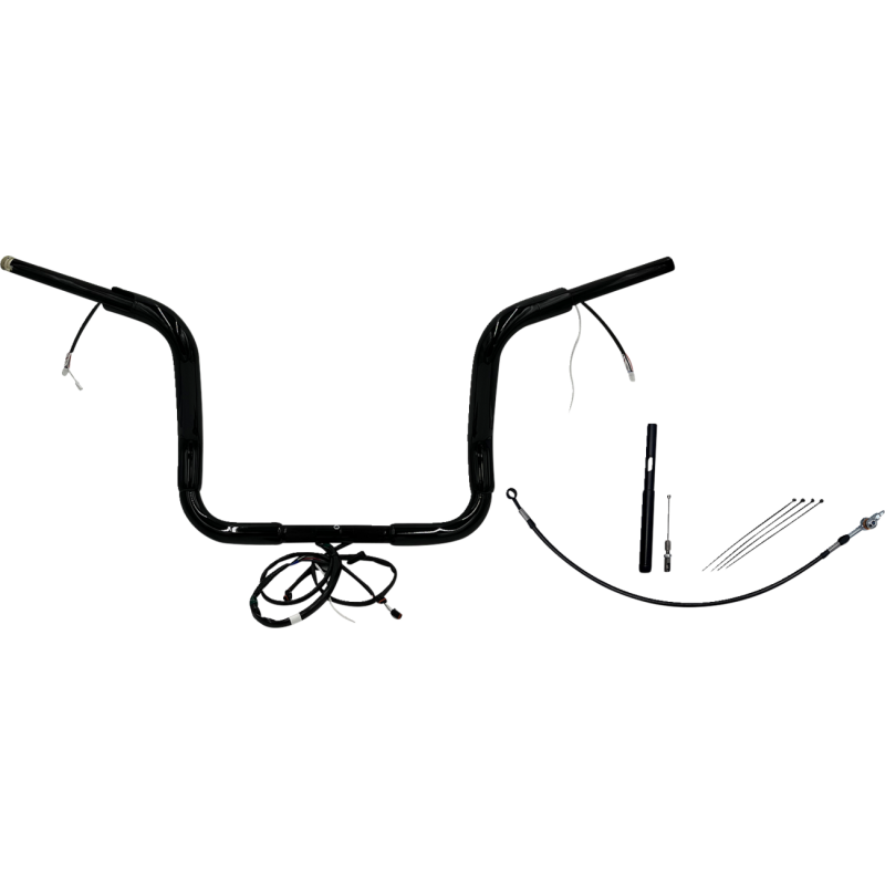 FAT BAGGERS INC HANDLEBAR KIT - POINTED TOP - 12" - BLACK 812412-B
