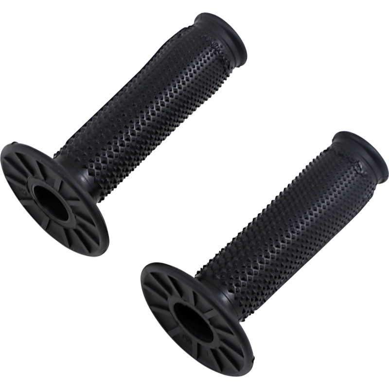 RENTHAL ULTRA TACKY HALF WAFFLE GRIPS DUAL COMPOUND TAPERED BK ON BK G198