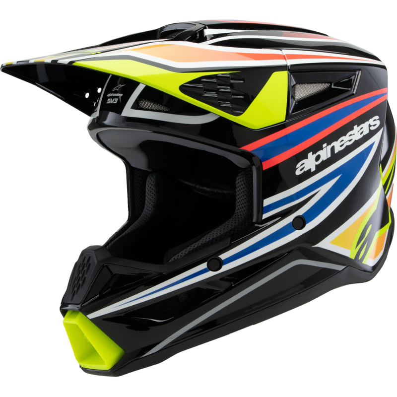 ALPINESTARS HELMETSM3 YTH WURX B/Y/BL/R L ECE06 8302125-1574-YL