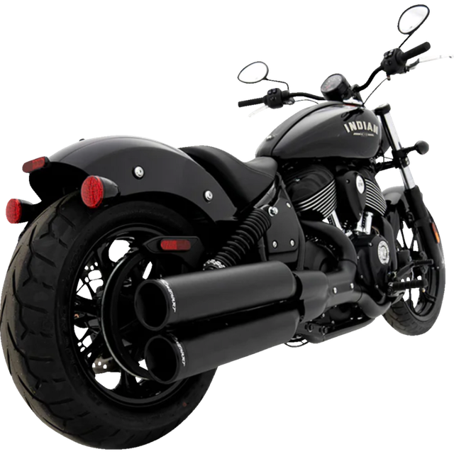 RINEHART RACING 22-UP CHIEF MUFFLERS 4" INDIAN BLK/BLK 500-1501