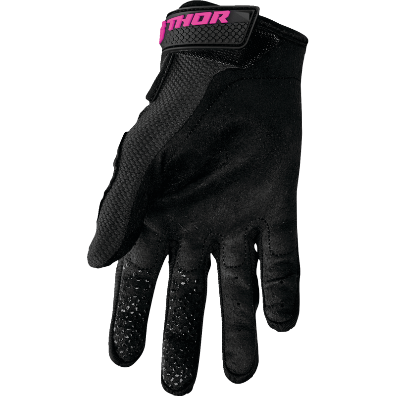 THOR GLOVE WMN SECTOR BK/PK LG 3331-0244