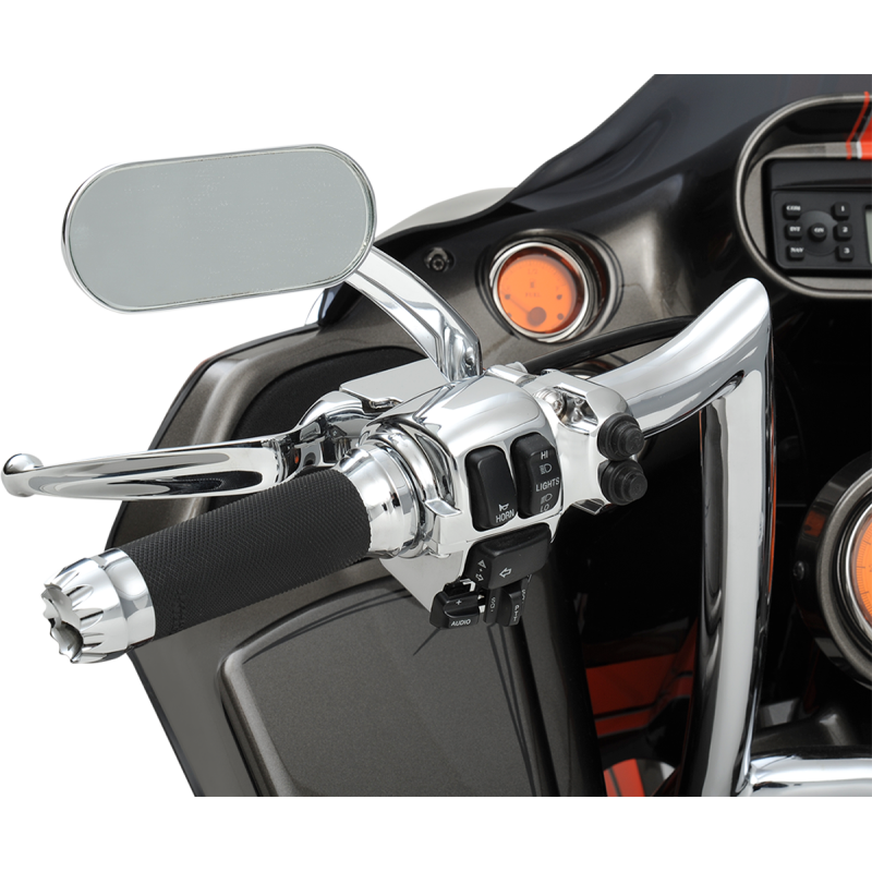 DRAG SPECIALTIES OVAL MIRROR LEFT OR RIGHT CHROME 1901-0026
