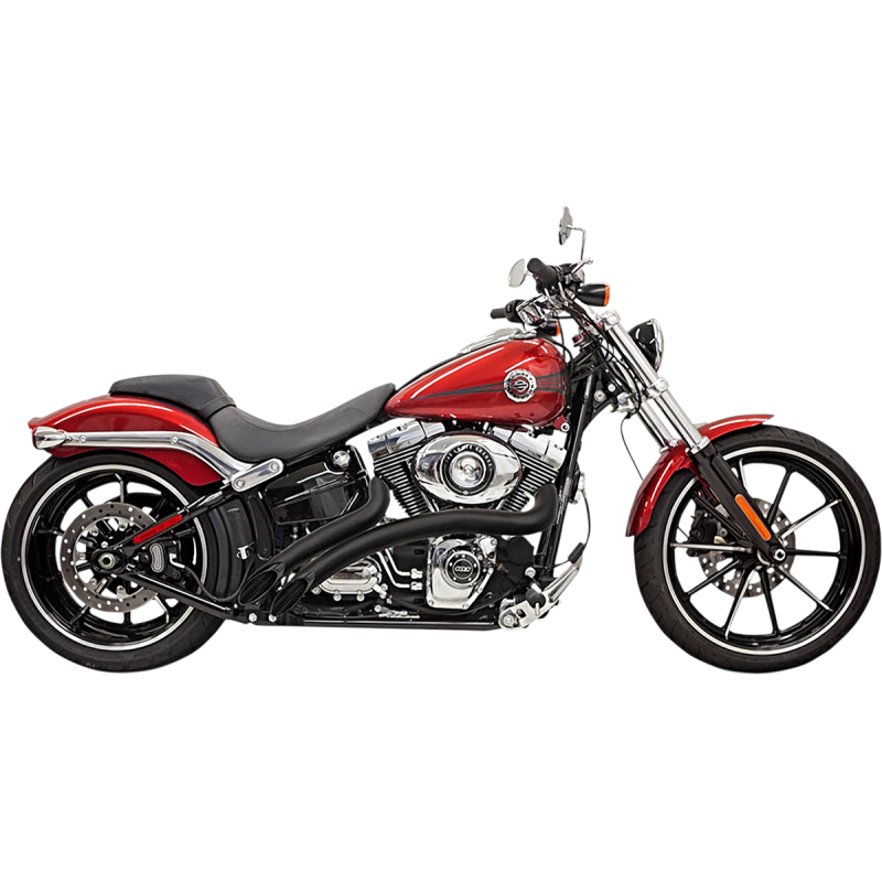 BASSANI XHAUST 86-17 SOFT/91-17 DYNA SWEEPER 2:2 FS BLK 1SD1FB