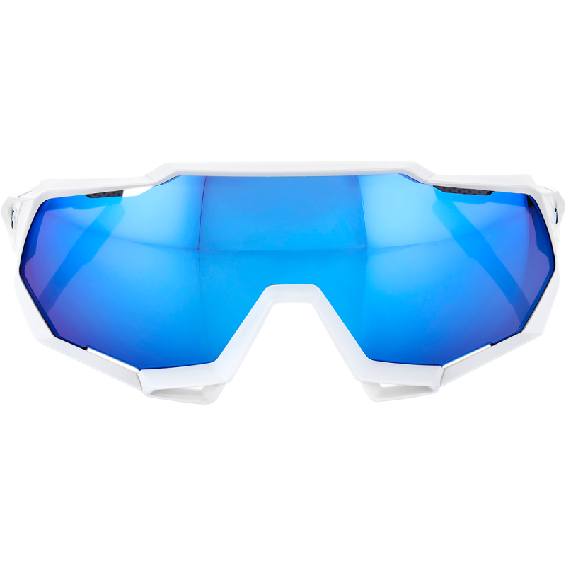 100% SPEEDTRAP MATTE WHITE W/ HIPER ICEBERG BLUE MIRROR LENS 60012-00003
