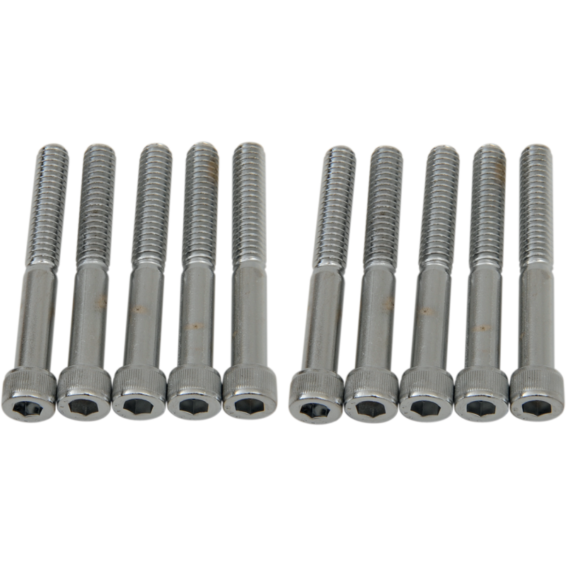 DRAG SPECIALTIES 1/4-20*2 (10)ALLEN BOLTS CY-CHROME MPB185