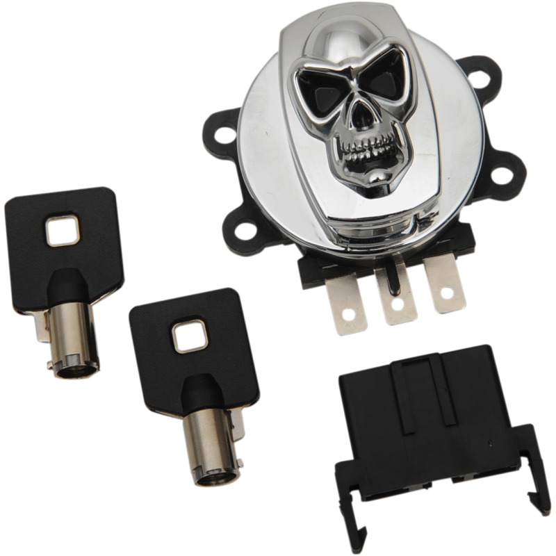 DRAG SPECIALTIES SWITCH IGN BLK SKULL 14-18 21-0209SKD