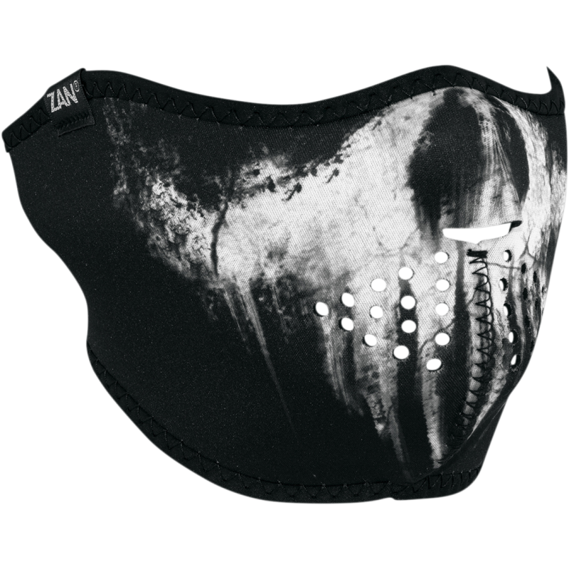 ZAN HEADGEAR HALF FACE MASK NEOPRENE SKULL GHOST WNFM409H