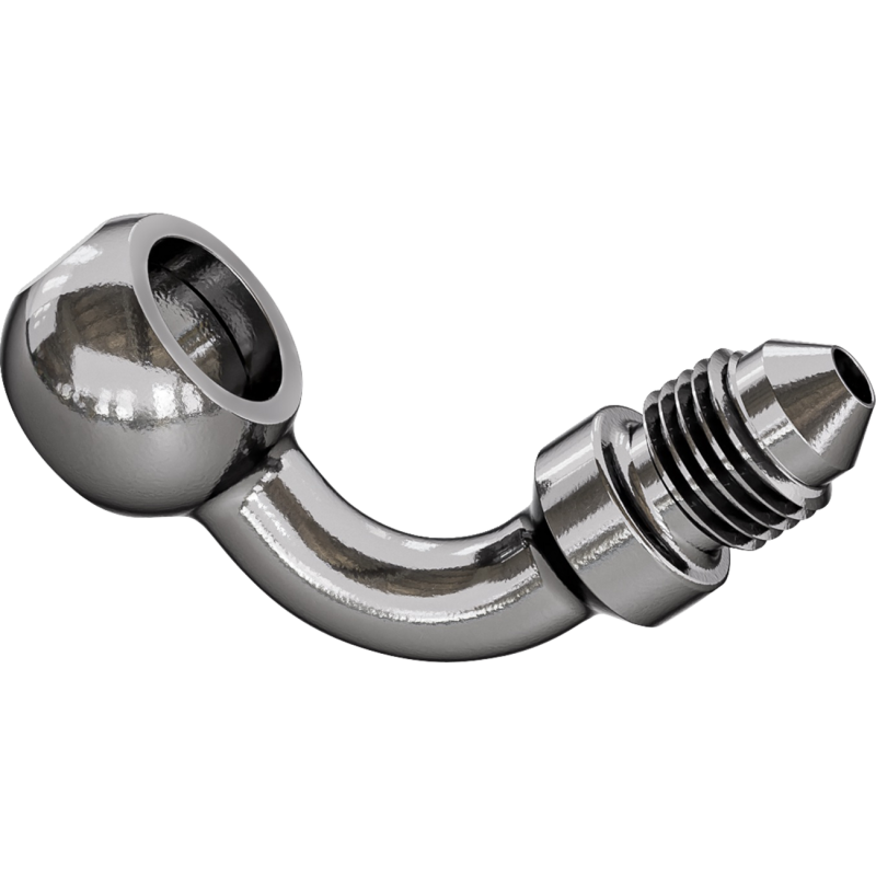 GOODRIDGE BANJO ADAPTOR - 3/8" / M10 BOLT - 90 DEG - STAINLESS STEEL P599-03C