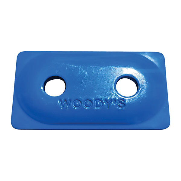WOODY'S ALUMINUM DOUBLE DIGGER BACKER PLATES 5/16" ELECTRIC BLUE 48/PKG ADD2-3825-B