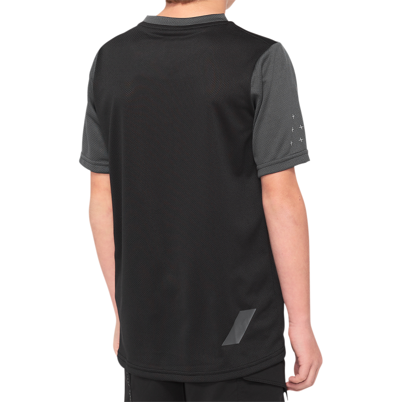 100% RIDECAMP YOUTH SHORT SLEEVE JERSEY BLACK/CHARCOAL - L 40031-00002