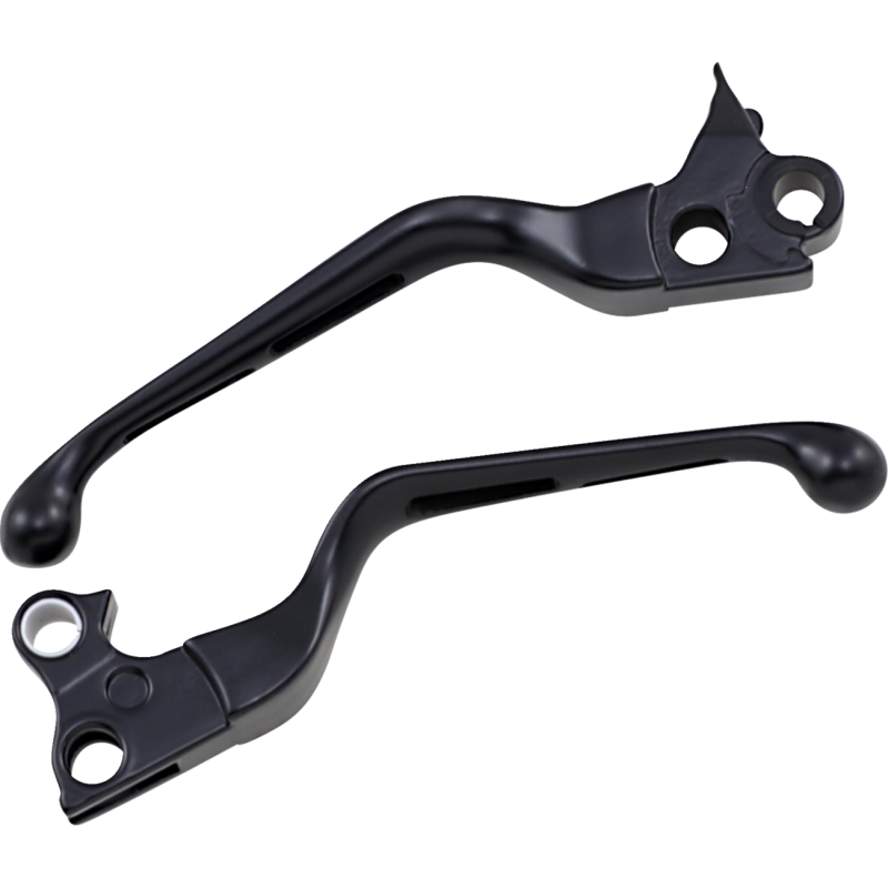 DRAG SPECIALTIES 96-17 B/T SLOTTED BLACK LEVER SET 0610-0142