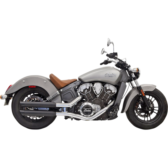BASSANI XHAUST 17-21 SCOUT 3" SLASH CUT SO BLACK 8S27BSB