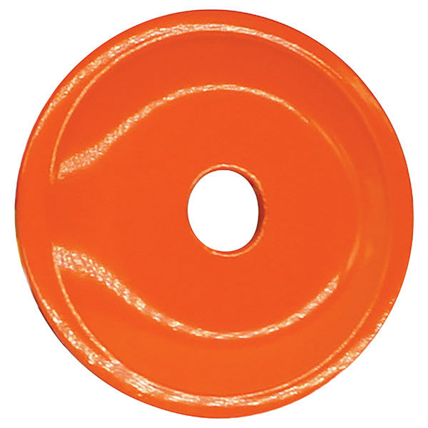 WOODY'S ROUND GRAND DIGGER BACKER PLATES 5/16" ORANGE 48/PKG ARG-3805-48