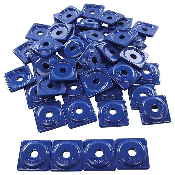 WOODY'S SQUARE DIGGER SUPPORT PLATE 5/16" BLUE 48/PKG ASW2-3795-48