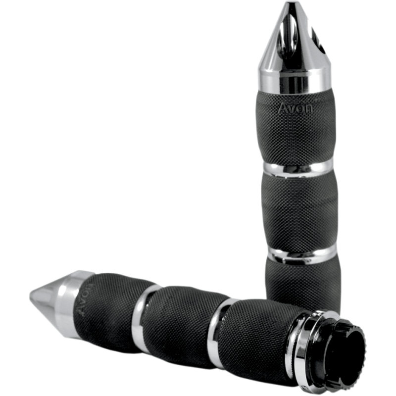 AVON GRIPS AIR CUSHIONED CHROME METRIC TOURING W/ SPIKE MT-AIR-90-CH-SP