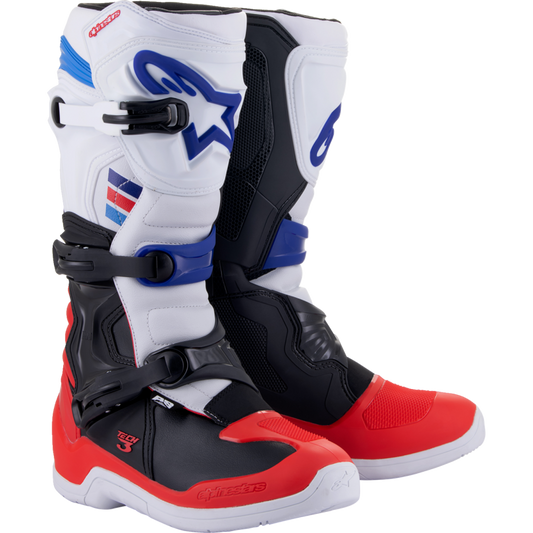 ALPINESTARS BOOT T3 WT/RD/BL 8 2013018-2307-8