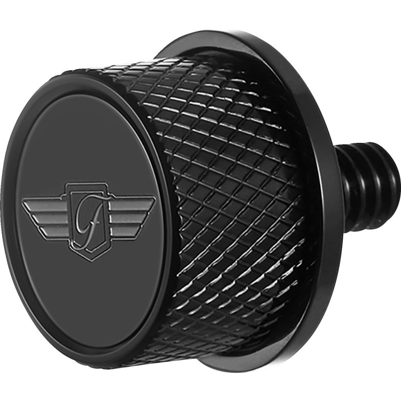 FIGURATI DESIGNS SEAT SCREW BLACK WITH 3M FIGURATI DESIGNS LOGO INSERT FD01-SEAT_SCREW-BLK