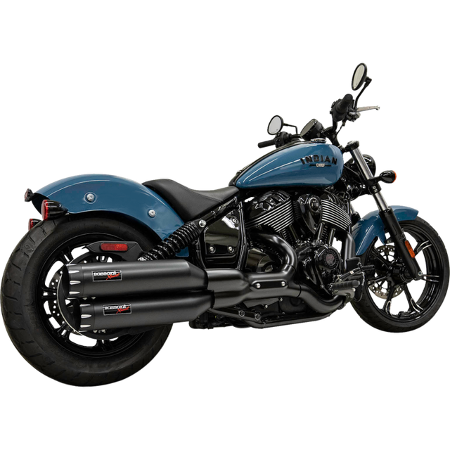 BASSANI XHAUST 23 CHIEF 4" SLIP-ON MUFFLERS BLK 8CH17B
